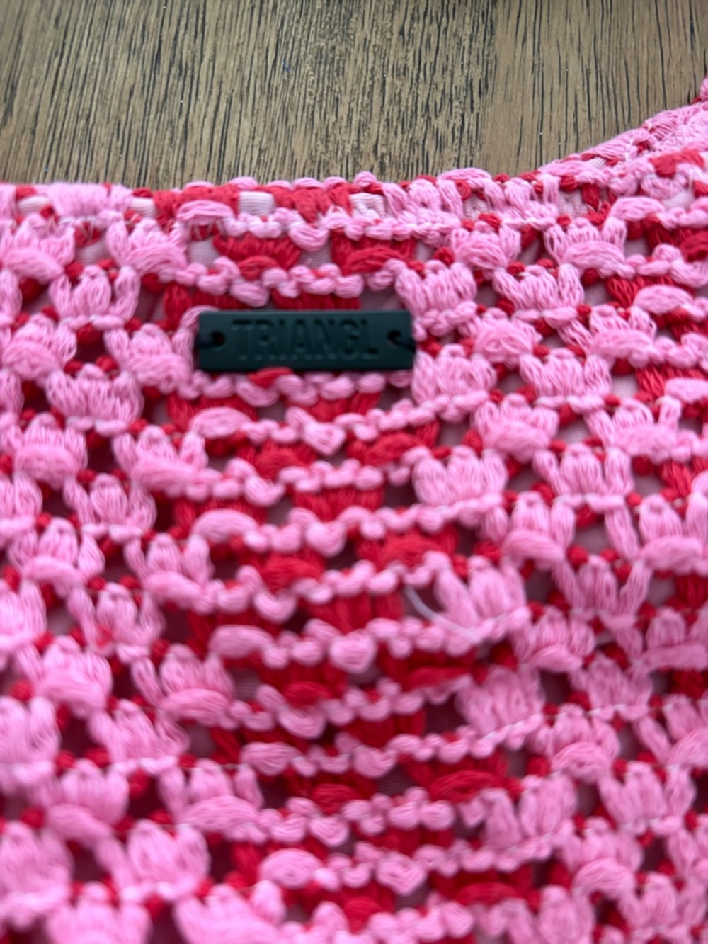 New VINCA - ALINA PINK CROCHET TRIANGLE BIKINI SET - Picture 10 of 11
